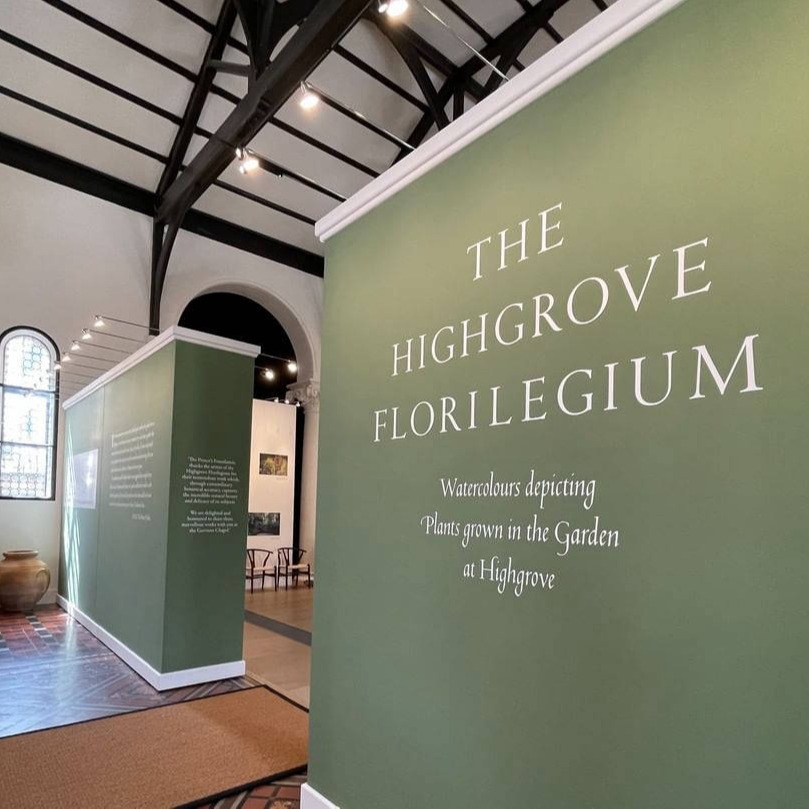 Glad to be back at the Garrison Chapel installing title graphics, section headers and artwork labelling ready for the Highgrove Florilegium Exhibition.  The extraordinary botanical accuracy of the works captures the incredible natural beauty and delicacy of its @highgrovegardens subjects wonderfully. Our fingers are feeling greener already!
